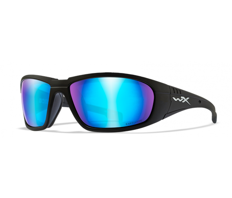Wiley X Boss - Captivate Polarized Blue Mirror with Matte Black Frame