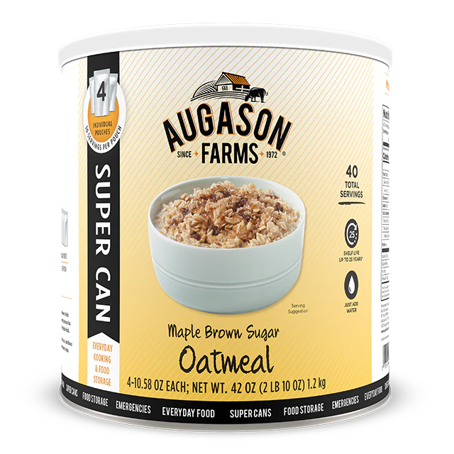 Augason Farms Maple Brown Sugar Oatmeal Super Can – Good2GoCo