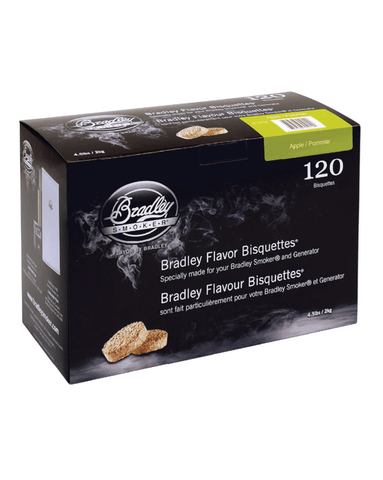 Bradley Smoker Apple Wood Bisquettes - 120 Pack