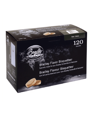 Bradley Smoker Oak Wood Bisquettes - 120 Pack