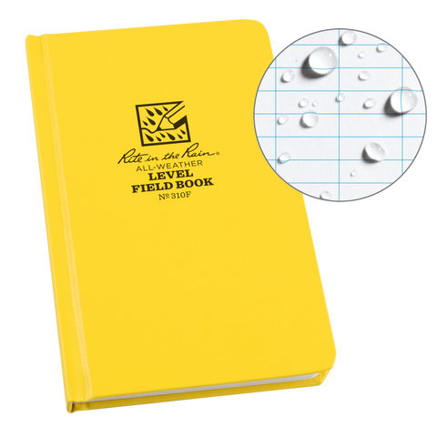 Rite In The Rain Weatherproof Hard Cover Notebook, 4.75in X 7.5in Level Pattern