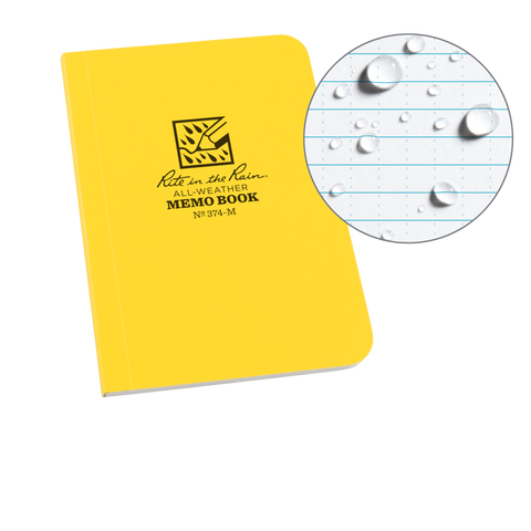Rite In The Rain Weatherproof Soft Cover Pocket Notebook, 3.5in x 5in