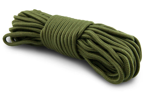 5mm Nylon Braided 50 Foot Green Camping Rope