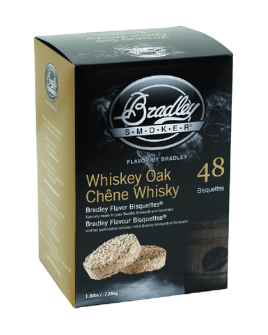 Bradley Smoker Whiskey Oak Wood Bisquettes - 48 Pack