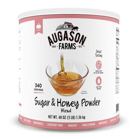 Augason Farms Sugar & Honey Powder Blend #10 Can