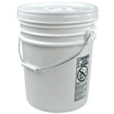 White Food Grade Bucket with Lid - 5 Gallon (3 Pack)