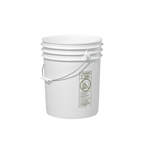 White Food Grade Bucket - 5 Gallon (Without Lid)