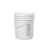 White Food Grade Bucket with Lid - 5 Gallon (12 Pack)