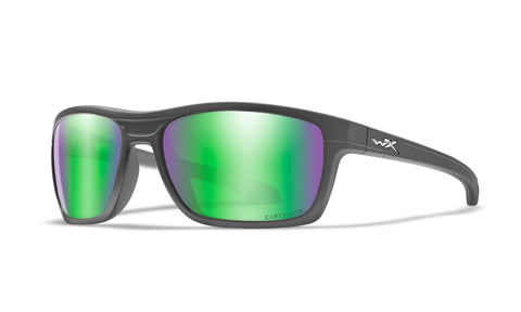Wiley X Kingpin Sunglasses - Polarized Green Mirror Lens