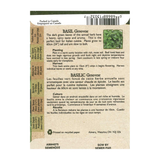 Aimers Organics Seeds - Herb - Basil Genovese