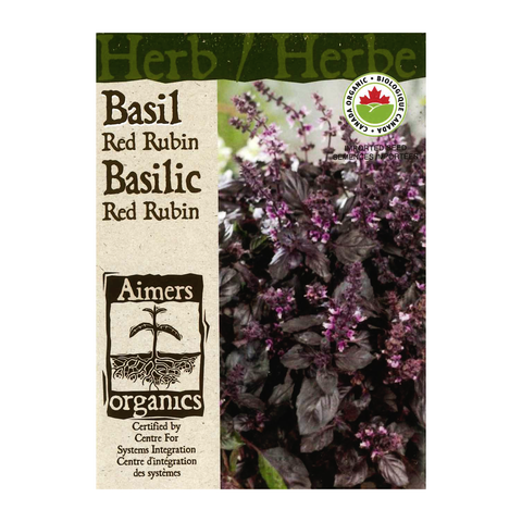 Aimers Organics Seeds - Herb - Red Rubin Basil