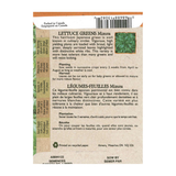 Aimers Organics Seeds - Lettuce Greens - Mizuna