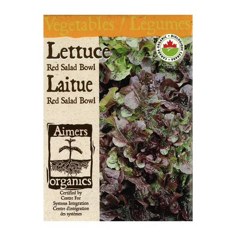 Aimers Organics Seeds - Lettuce - Red Salad Bowl