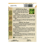 Aimers Organics Seeds - Lettuce - Tom Thumb