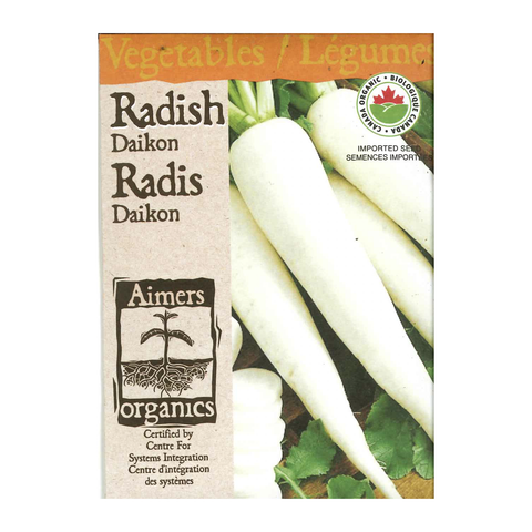 Aimers Organics Seeds - Radish - Daikon