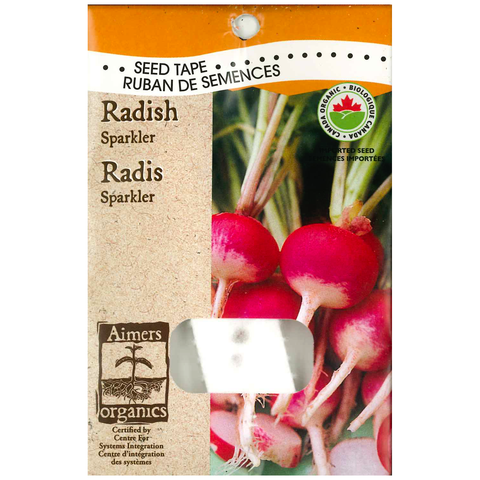 Aimers Organics Seeds - Seed Tape Radish - Sparkler