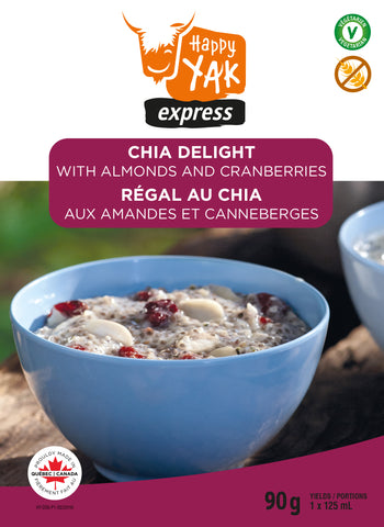 Happy Yak Chia Delight With Almonds And Cranberries