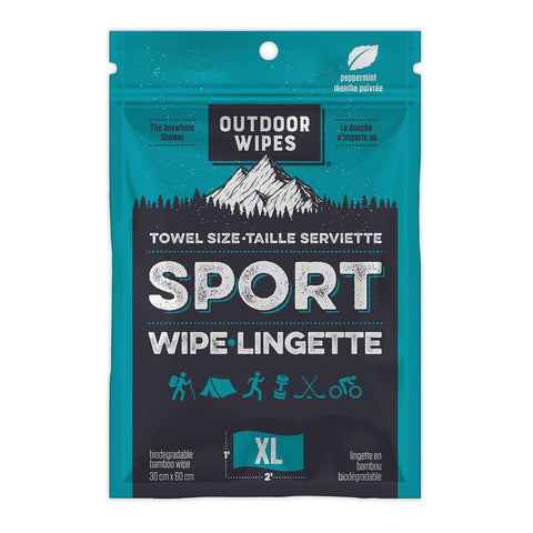 Outdoor Wipes Biodegradable Bamboo Sport Wipes -  XL