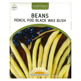 Pacific Northwest Seeds - Beans 4x5 - Pencil Pod Black Wax Bush