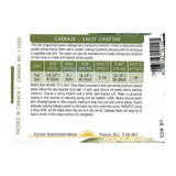 Pacific Northwest Seeds - Cabbage - Savoy Chieftan