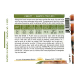 Pacific Northwest Seeds - Carrot - Nantes Coreless