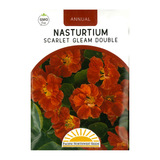 Pacific Northwest Seeds - Nasturtium - Scarlet Gleam Double