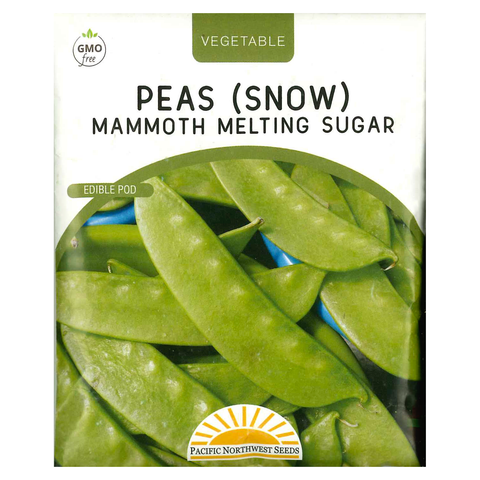 Pacific Northwest Seeds - Peas 4x5 - Mammoth Melting Sugar