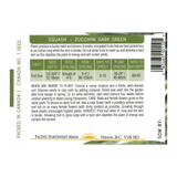 Pacific Northwest Seeds - Squash - Zucchini Dark Green