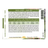Pacific Northwest Seeds - Swiss Chard - Ruby Red