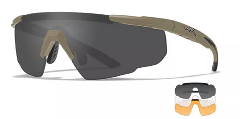 Wiley X Saber Advanced Sunglasses - Matte Tan Frame with Changeable Lenses