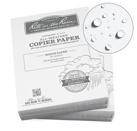 Rite In The Rain All-Weather Copier Paper 8.5in X 11in 500 Sheets - 175#