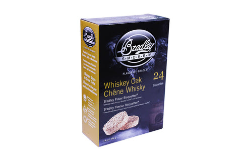 Bradley Smoker Whiskey Oak Wood Bisquettes - 24 Pack