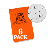 Rite in the Rain Weatherproof On The Go Wallet Notebook 6 pack