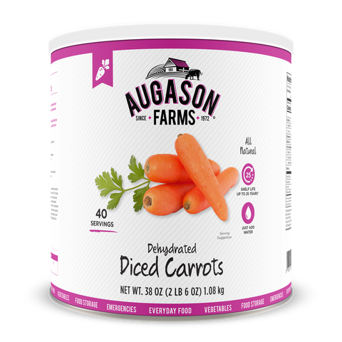 Augason Farms Dehydrated Diced Carrots #10 Can