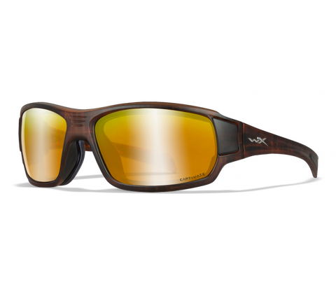 Wiley X Breach - Captivate Polarized Bronze Mirror with Matte Hickory Brown Frame