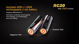 Fenix RC20 1000 Lumens Rechargeable Flashlight