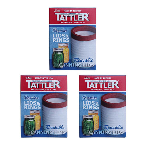 Tattler Regular Reusable Canning Lids with Rings - 36 Lids