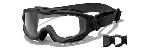 Wiley X Spear Goggle 2 Lens Pack ~ Smoke Grey - Clear with Matte Black Frame