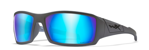 Wiley X Twisted - Captivate Polarized Blue Mirror with Matte Graphite Frame