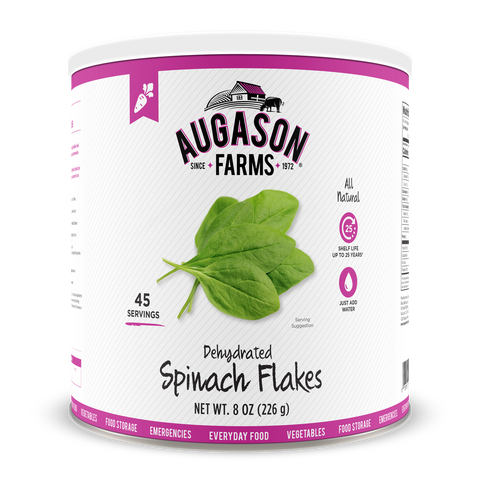 Augason Farms Dehydrated Spinach Flakes #10 Can