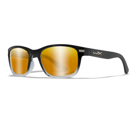 Wiley X Helix - Captivate Polarized Bronze Mirror with Gloss Black to Crystal Frame