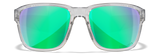 Wiley X Trek Sunglasses - Gloss Crystal Light Grey Frames with Captivate Polarized Green Mirror Lenses